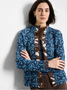 Nic+Zoe Quilted Faux Leather Jacket $228 Medium M NWT